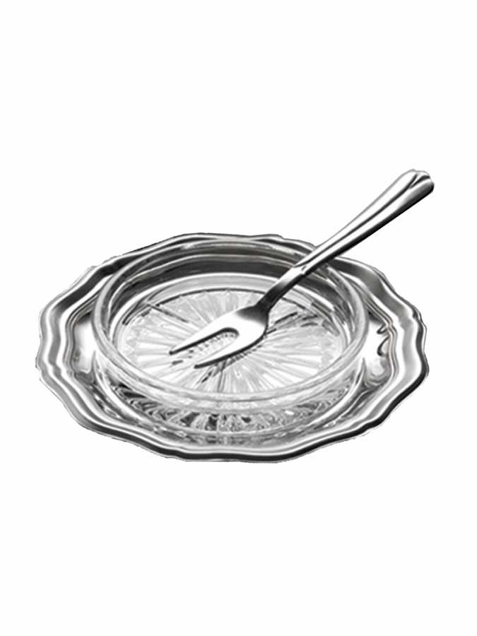 Набор для подачи лимона, серебристый