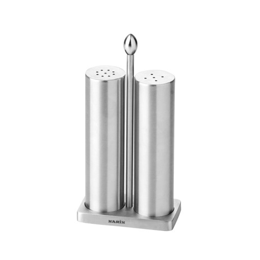 Набор соль/перец 6,8*3,5см на подставке, сатин, Narin