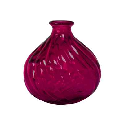 Ваза "Волна" круглая h=17см., вишневая