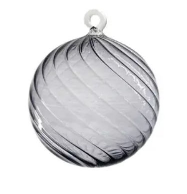 Шар L 11 см D10 см, стекло, прозрачный