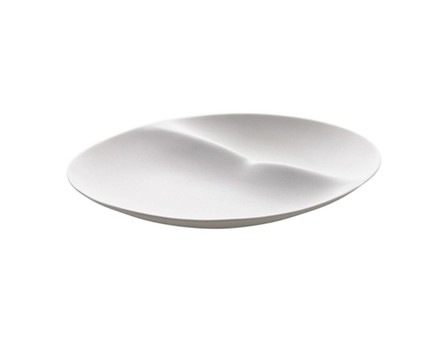 Тарелка белая матовая с 2-мя сегментами 20,5 см, Cookplay