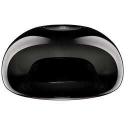 Ваза-пончик "D'ARTE" диаметр 15 см высота 7,5 см, темно-серое стекло