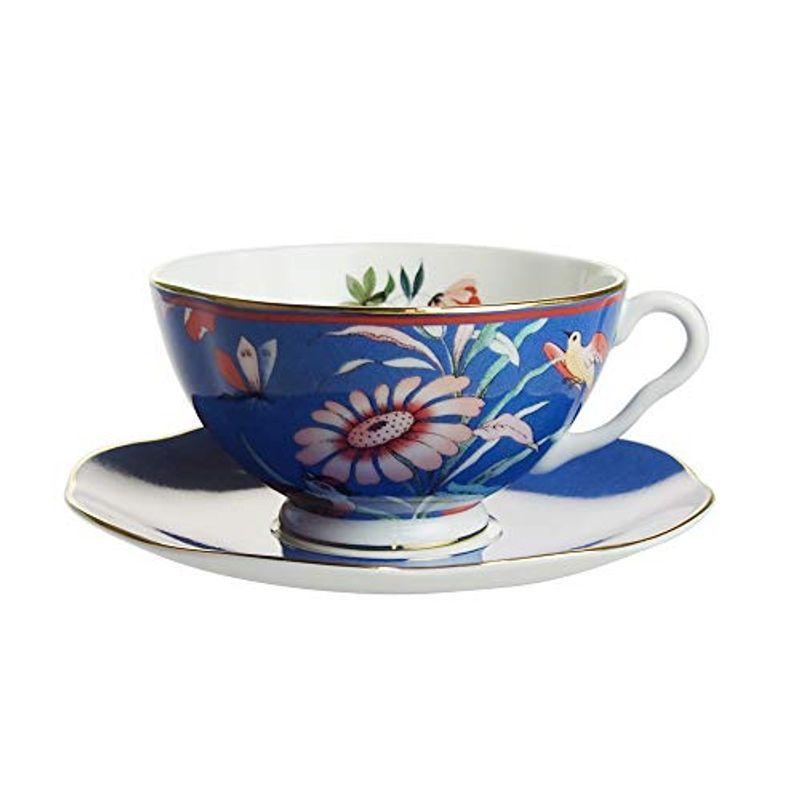 Чайная пара 200 мл синяя Wedgwood Paeonia Blush