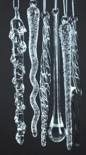 Сосулька  14 см, прозрачный цвета