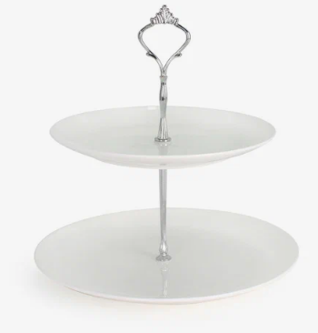 Этажерка металл 2х-ярусная круглая