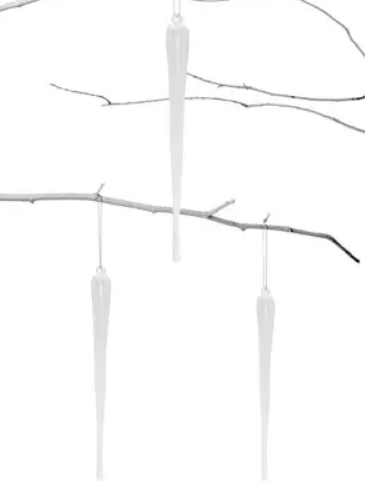 Подвес Сосулька-капля Н20 см, стекло, прозрачный