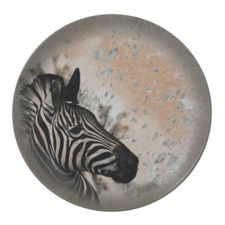Тарелка 25 см Зебра, Саванна, фарфор