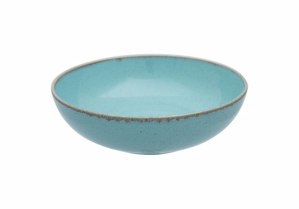 Салатник 25 см бирюзовый глубокий, Seasons