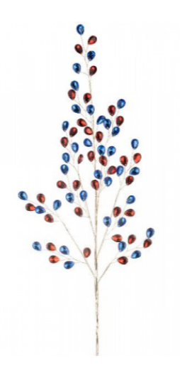 Ветка из красных и синих страз L, 75*40*32 см