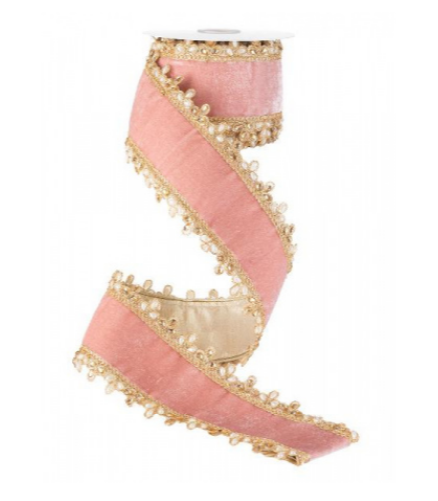 Лента розового цвета 10 см*4,5 м.