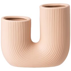 Ваза Два рожка 19*7*17 см бежевая 750 мл