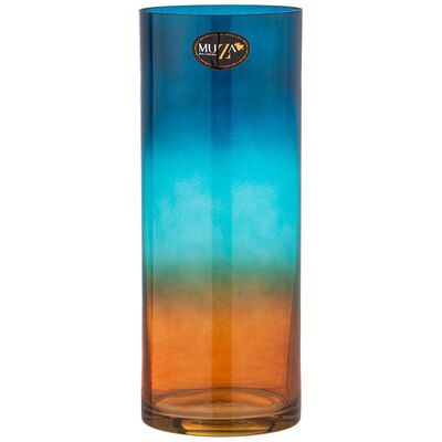 Ваза "СИНИЙ ЯНТАРЬ" 30 см, стекло