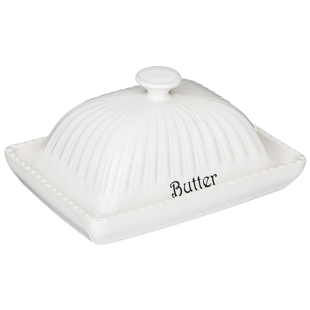 Масленка "SOUL KITCHEN" 16*11*7,5 см, белый фарфор