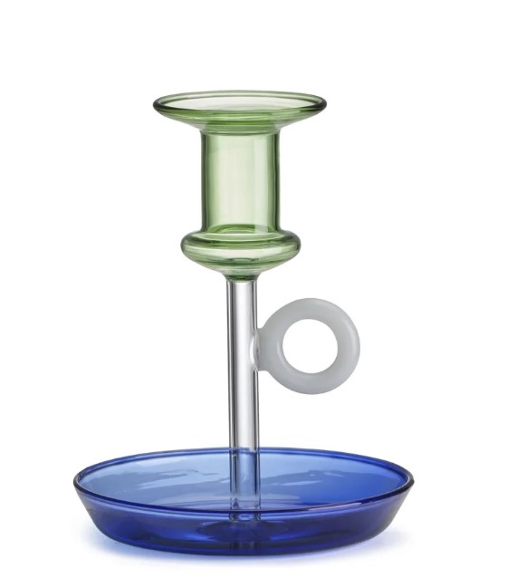 Подсвечник IVV Le Bugie candlestick bud green white and blue 14 см