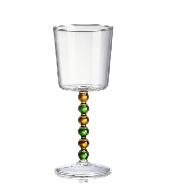 Набор из 2 бокалов IVV goblets with green and amber stem