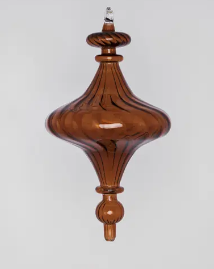 Подвес ручной работы L22 D13 см, стекло, коньячный