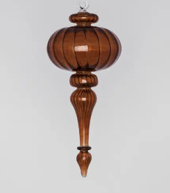 Подвес ручной работы L19 D7 см, стекло, коньячный