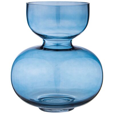 Ваза "FUSION" голубое стекло 23*25 см
