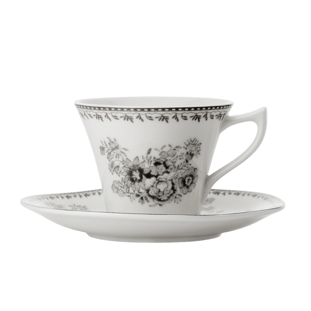 Кофейная пара 78 мл Lancaster серая фарфор