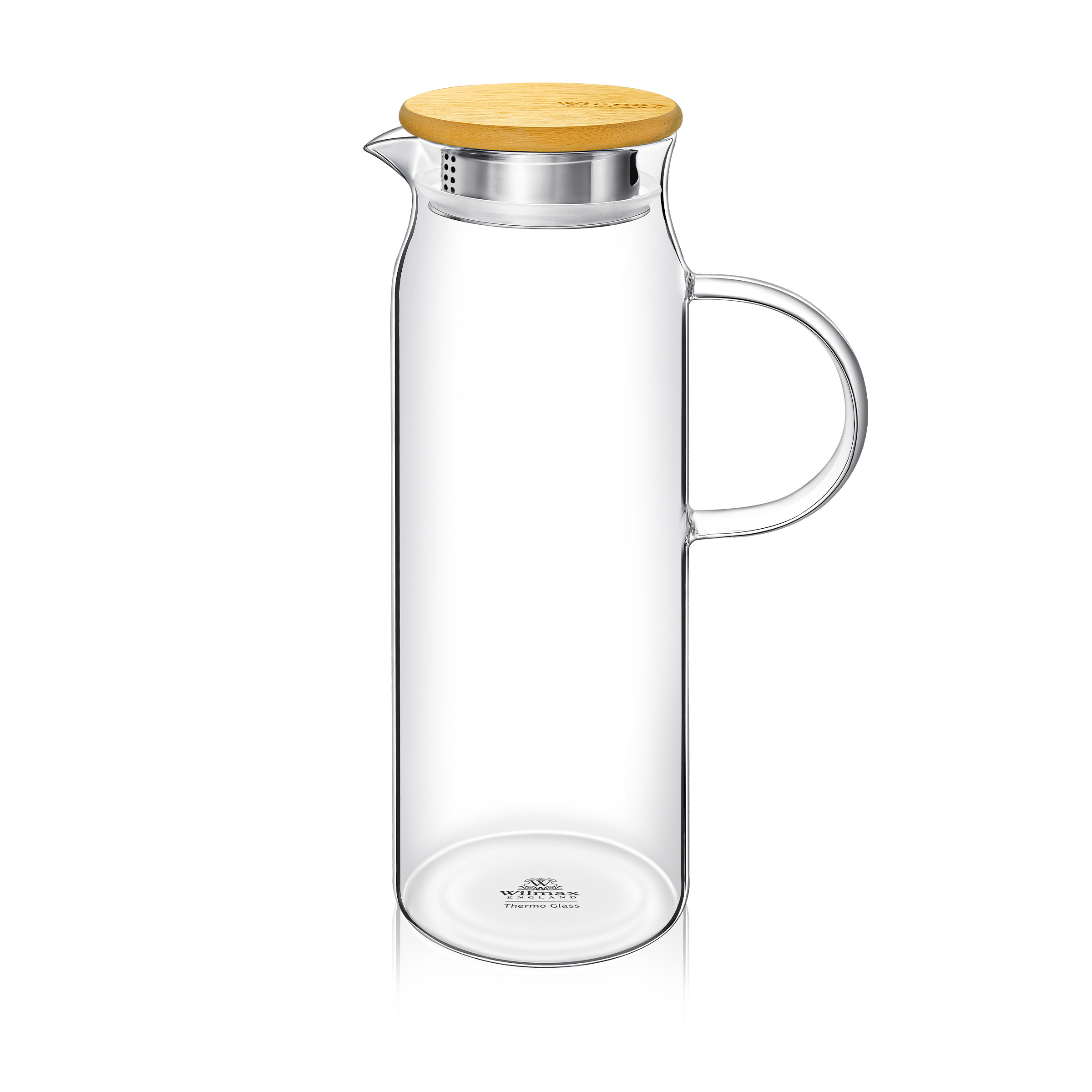 Кувшин 1,5 л с деревянной крышкой Thermo Glass Wilmax