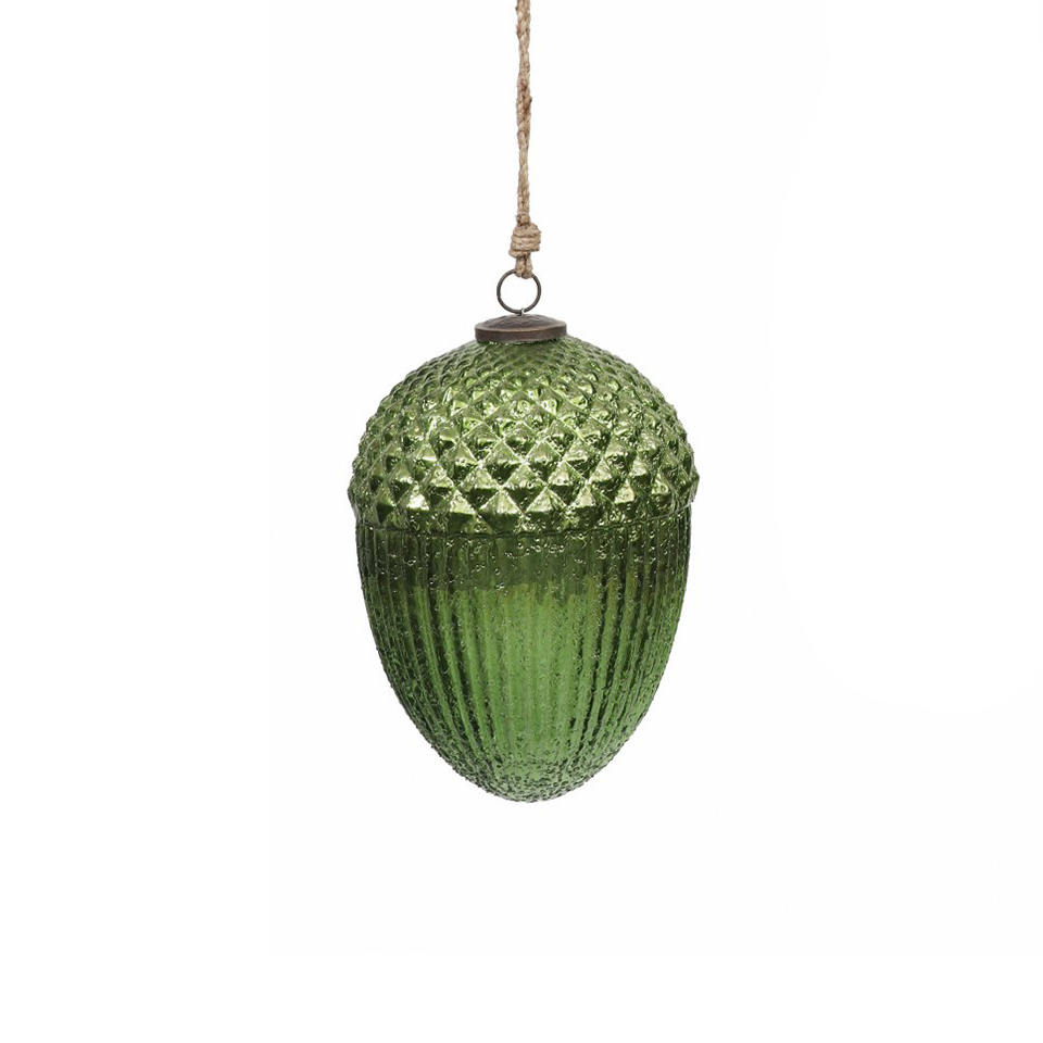 Новогодняя игрушка жёлудь, Green 21.см15,см15