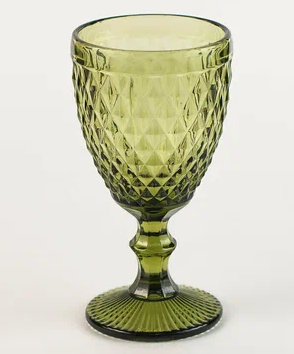 Бокал 300 мл (зеленый узор) универсальный, стекло