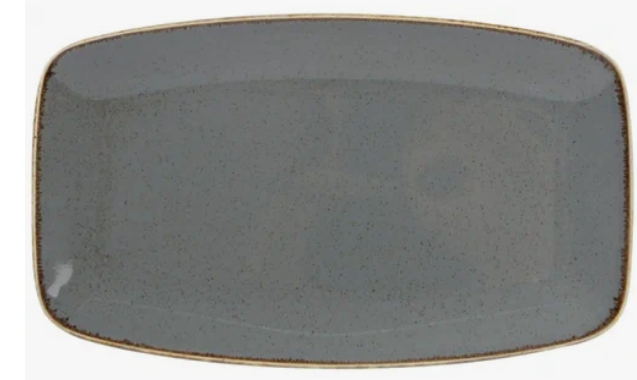 Блюдо прямоугольное 31*18 см темно-серое, Seasons