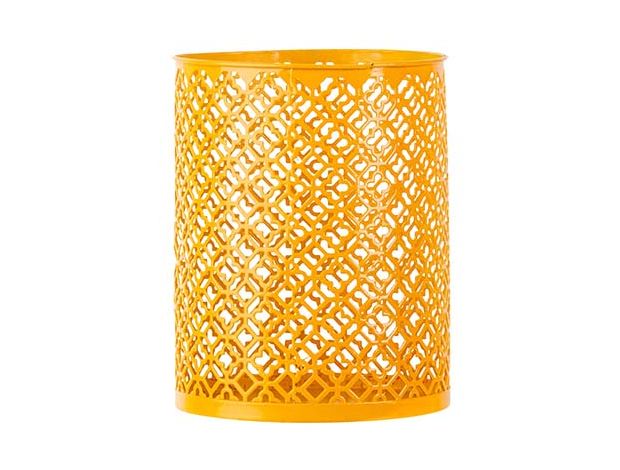 Подсвечник 13X13XH16,5CM, металл, цвет желтый
