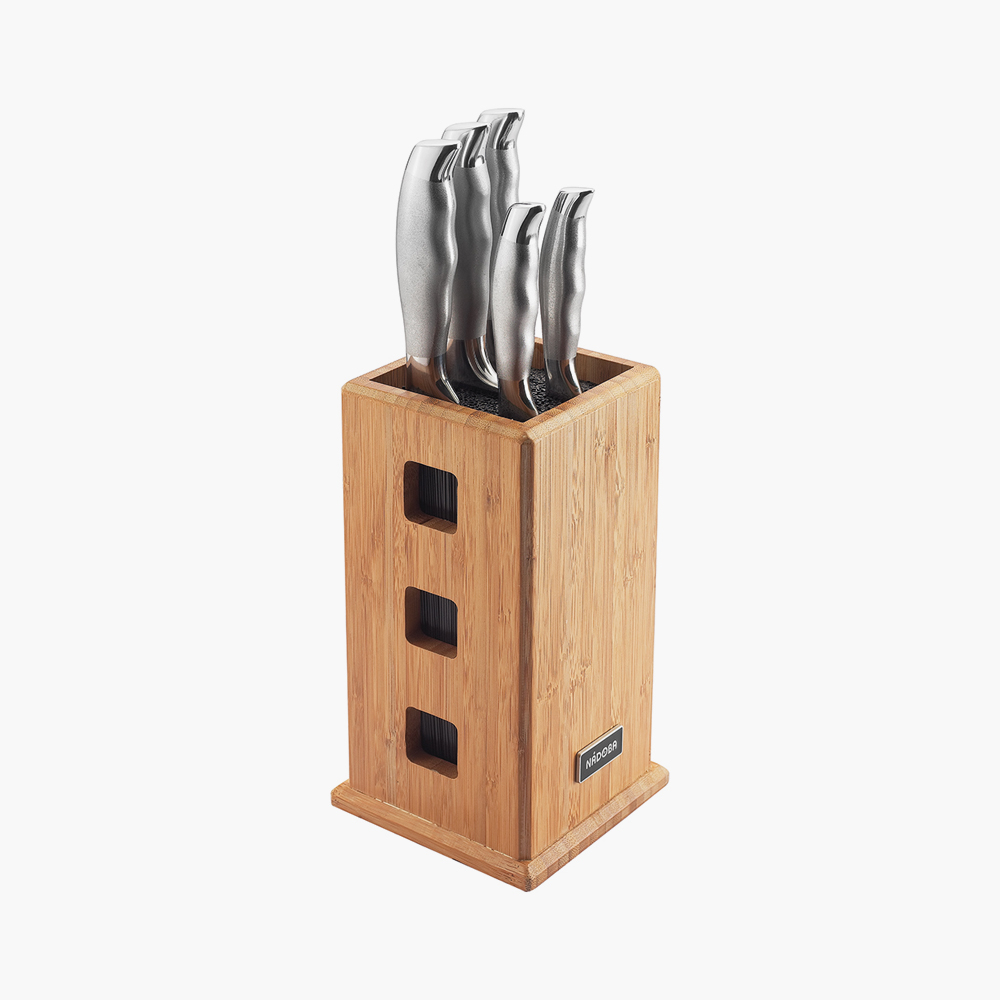 Набор из 5 кухонных ножей с универсальным блоком, MARTA