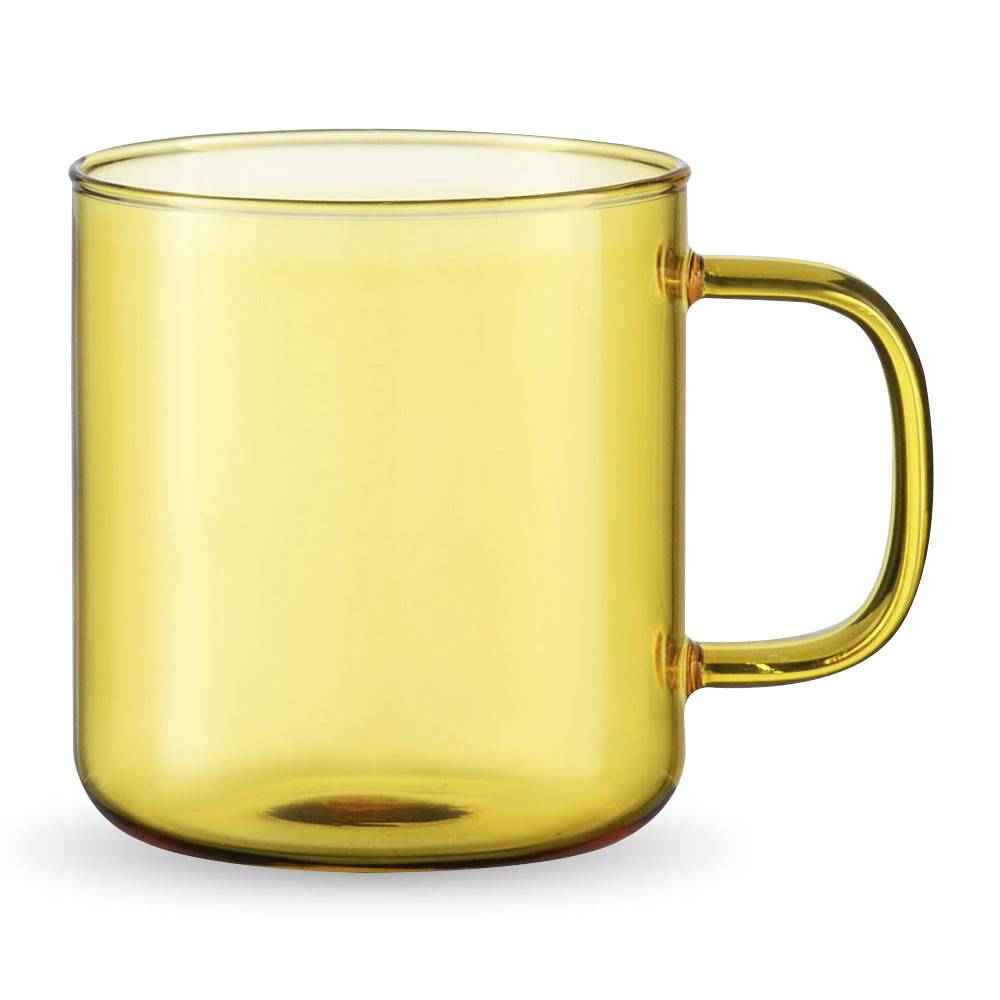 Чашка стеклянная, 350 мл, оранжевая