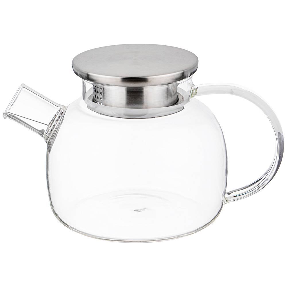 Чайник стеклянный с мет.крышкой 1000 мл.