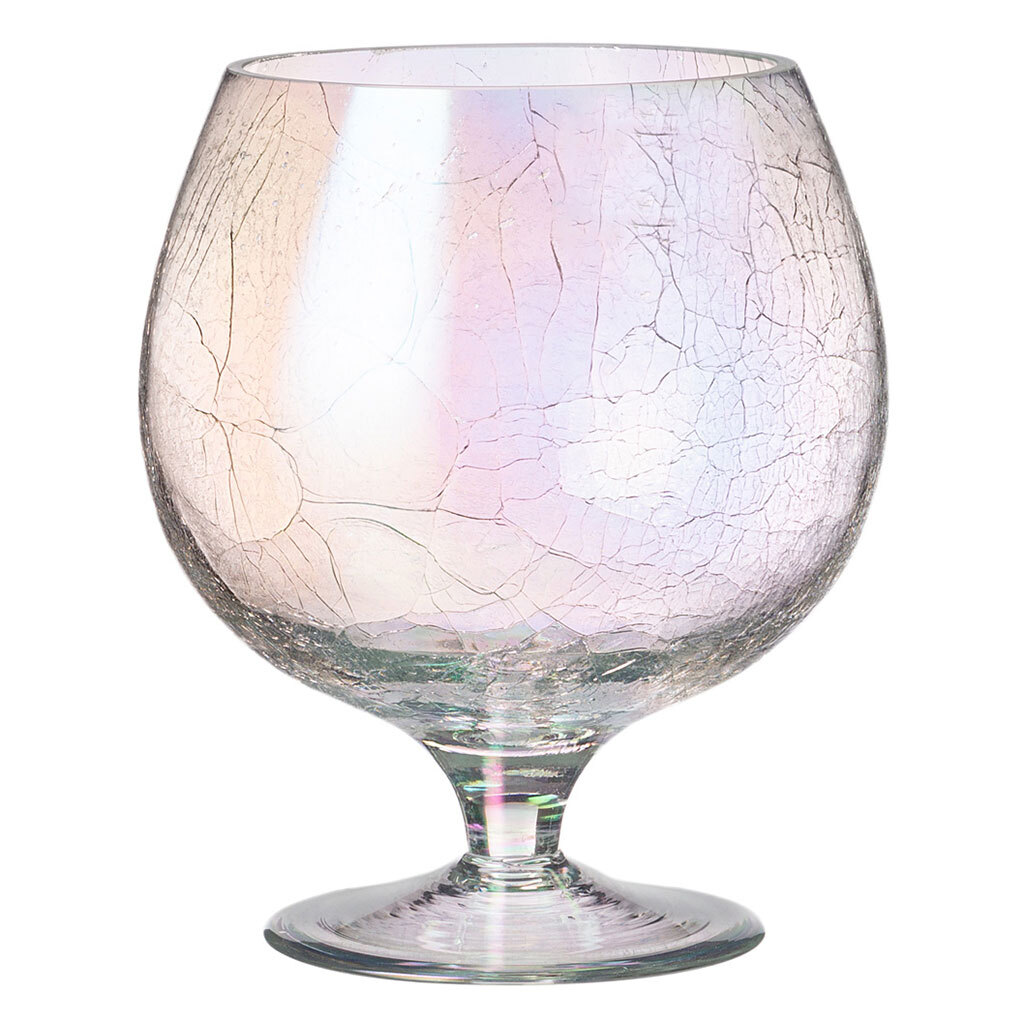 Ваза-бокал Белый кракелюр 2л