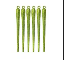 Подвес СОСУЛЬКА Н16 см, стекло, зелёный