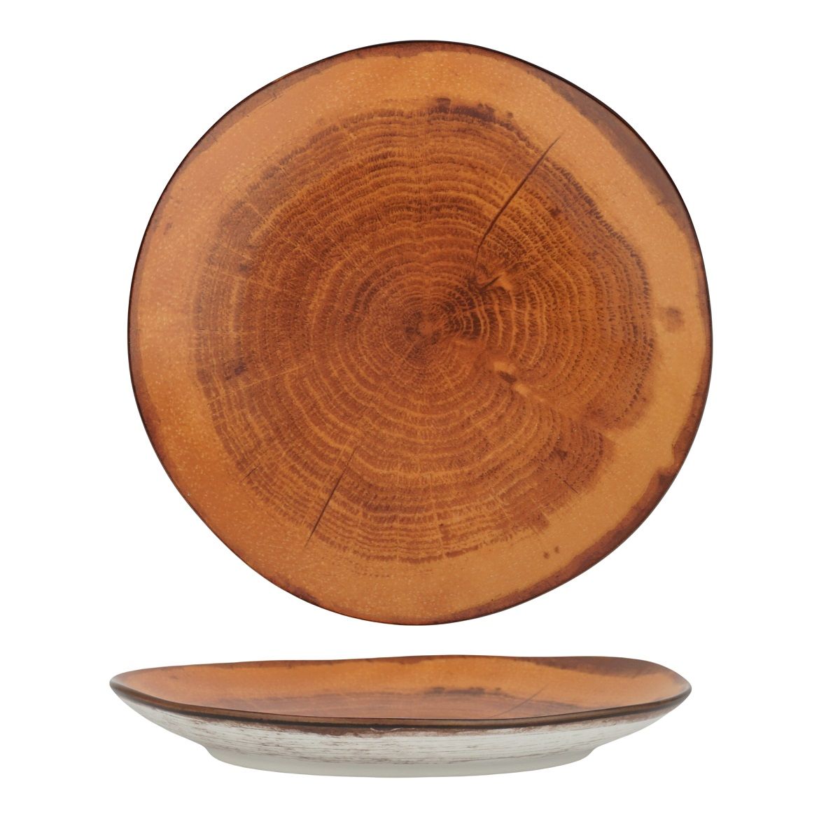 Тарелка 21 см, фарфор, cерия WOOD-FUSION