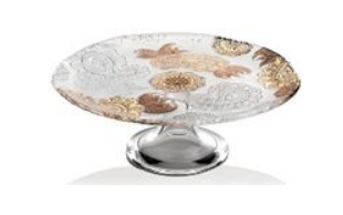 Тарелка для торта 30 см, CLEAR GOLD DECORATION IVV