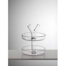 Этажерка двухъярусная 23 см прозрачная IVV