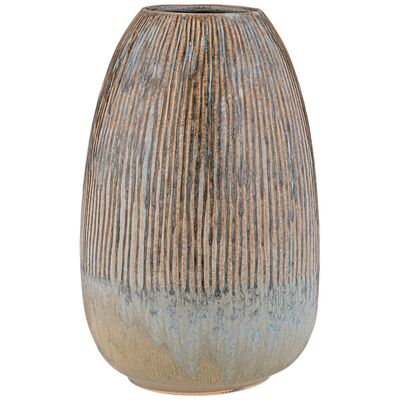 Ваза декоративная голубо-коричневая, керамика 23,3 см