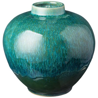 Ваза "Малахит" диаметр 18,5 см высота 18,5 см, керамика