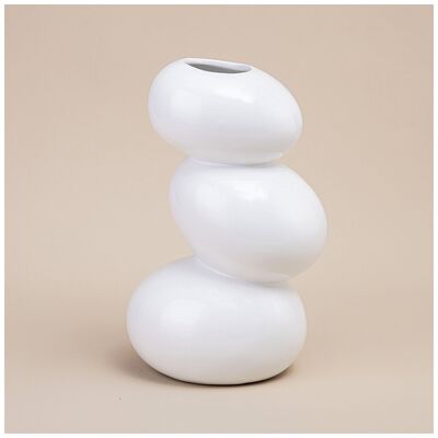 Ваза Пузыри 26,5 см белая керамика