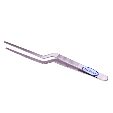 Щипцы (пинцет) 20 см изогнутые нерж.