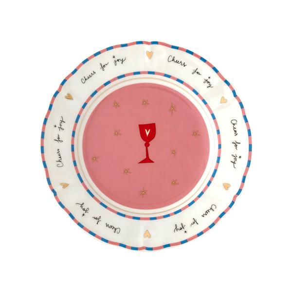 Тарелка мелкая Bicchiere d 20,5 см декор бокал Il Frutto Della Passione