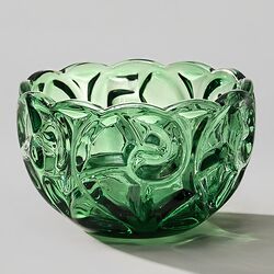 Конфетница "Изумруд" 12*6,5 см, зеленое стекло