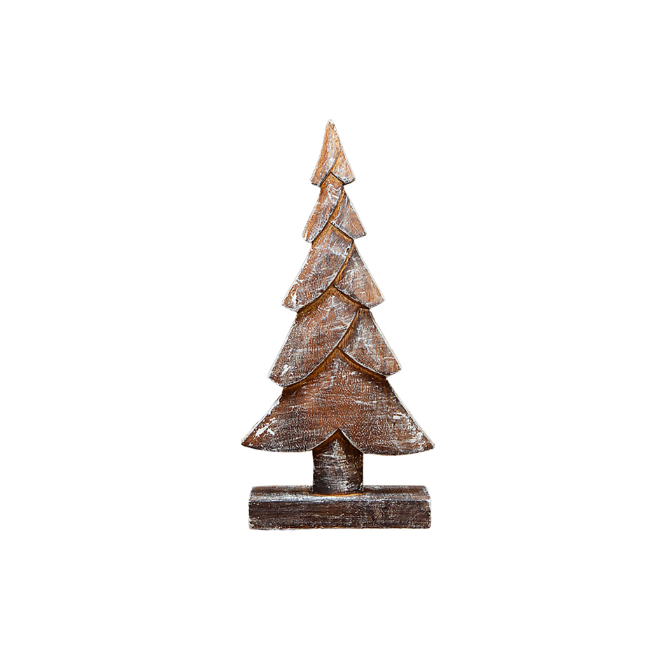 Декор ель деревянная 16*5*30см
