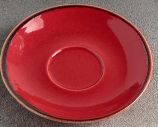 Блюдце для кофейной чашки 12 CM красное