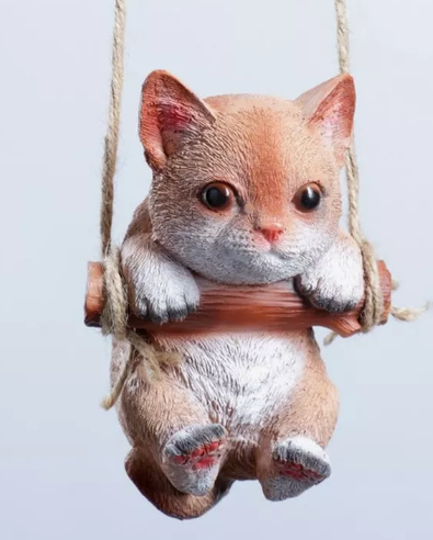 Подвес КОТЕНОК 10х15 см, полирезин, рыжий
