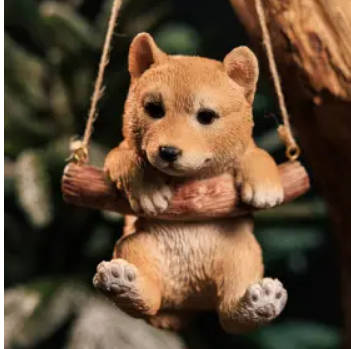 Подвес ШИБА ИНУ 12х14 см, полирезин, бежевый