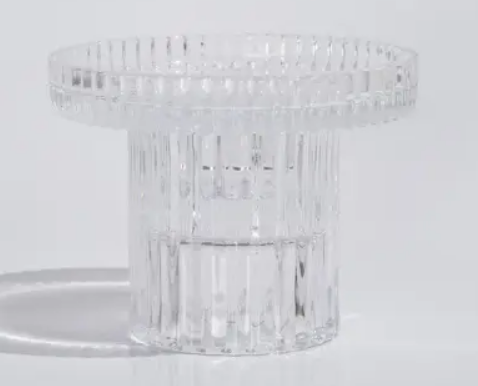 Подсвечник 10х8 см, стекло, прозрачный
