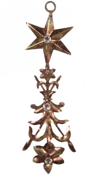 Новогодняя игрушка Звезда Gold, 14 см