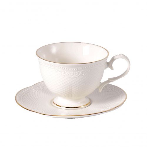 Чайная пара 250 мл Aristocrat GOLD, Noble, фарфор