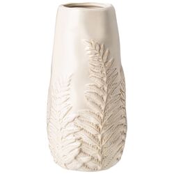 Ваза бежевая с оттиском 13*13*26 см 3300 мл